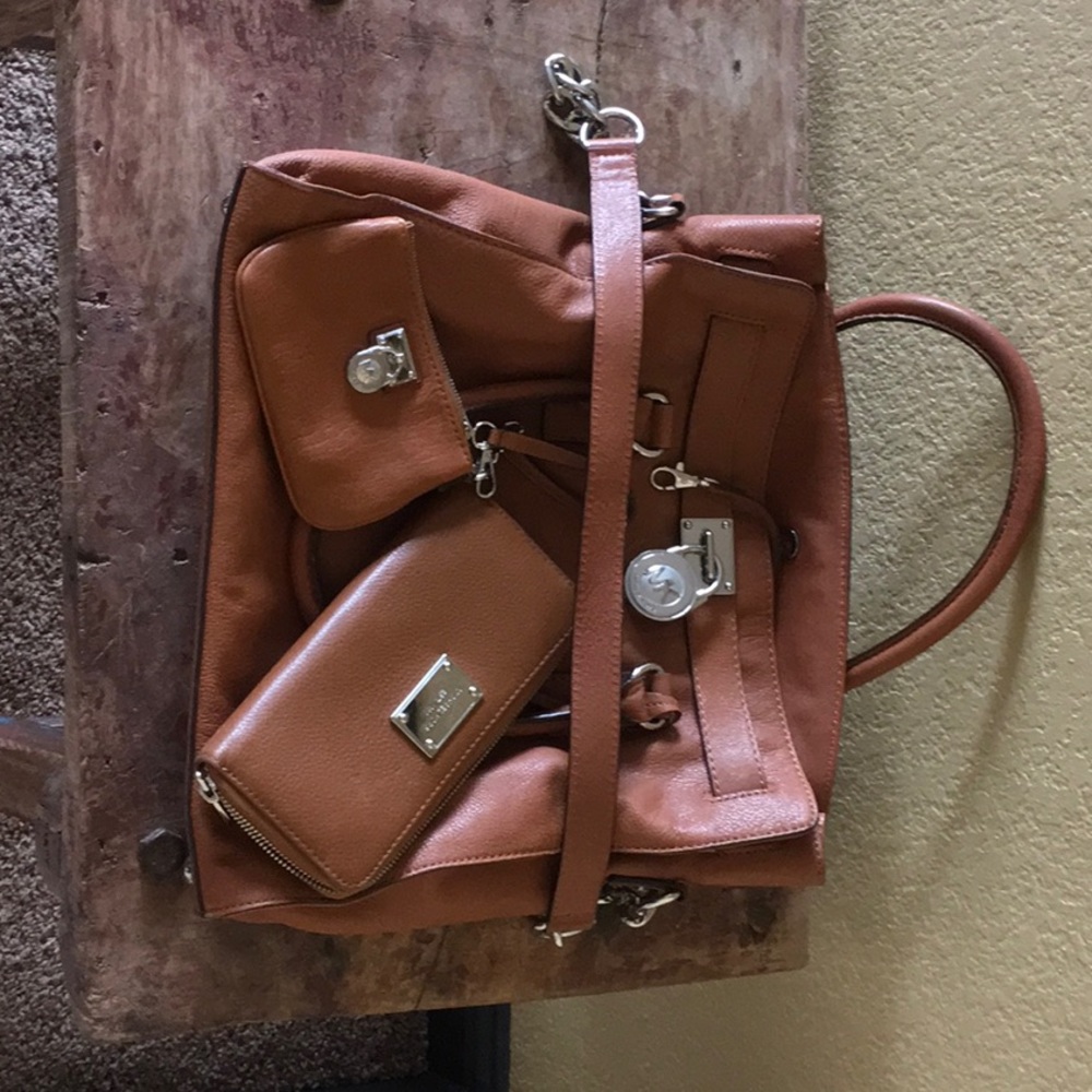 Michael Kors Lot- Lg Hamilton+wallet +coin purse